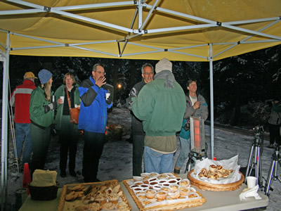 Pastries and warm fire