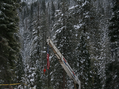 Lowering of American Flag