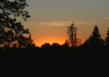 sunset in the stanislaus