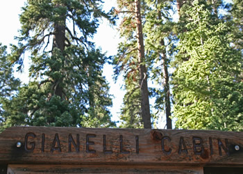 Gianelli Cabin Trailhead Sign